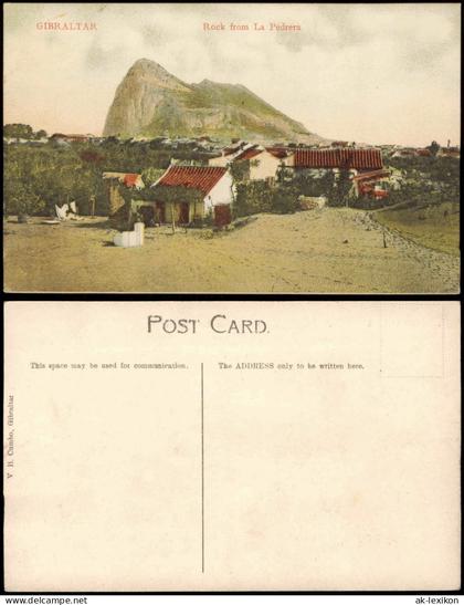 Postcard Gibraltar Panorama GIBRALTAR Rock from La Pedrera 1910