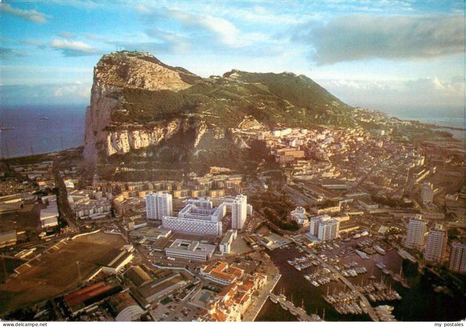 Gibraltar Gibilterra Aerial view of Rock