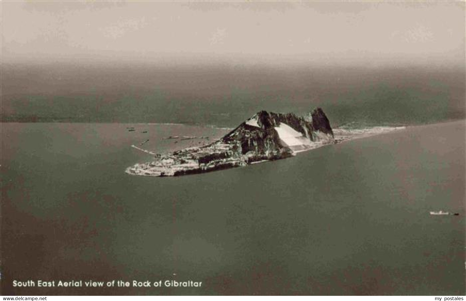 Gibraltar Gibilterra South East Aerial view of the Rock of Gibraltar