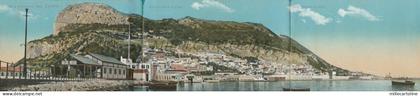 GIBRALTAR - Galleries & Mole, Castle & Town, Naval Arsenal - Triple Postcard