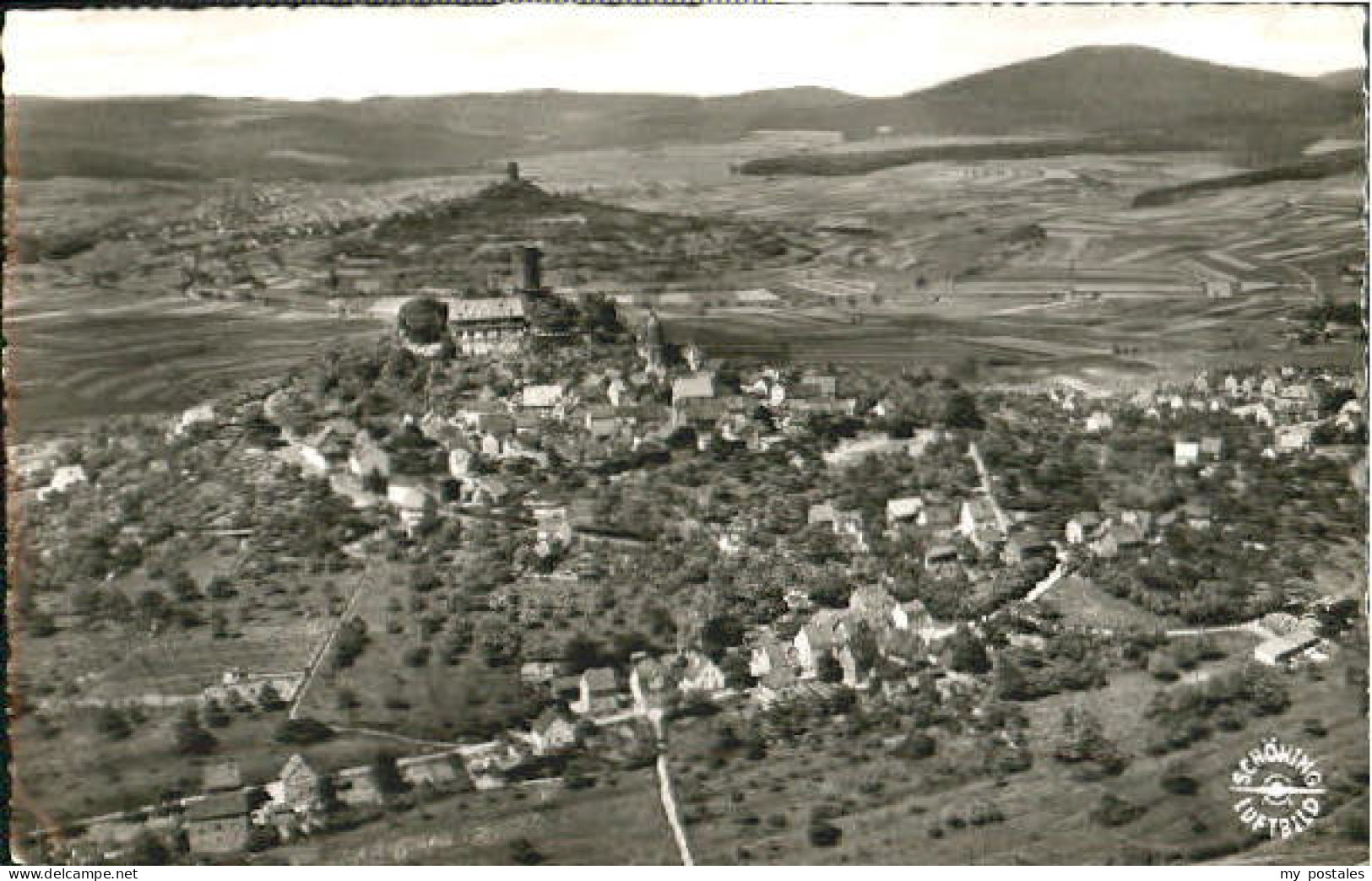 Giessen Lahn Giessen Fliegeraufnahme Gleiberg Vetzberg o 1957