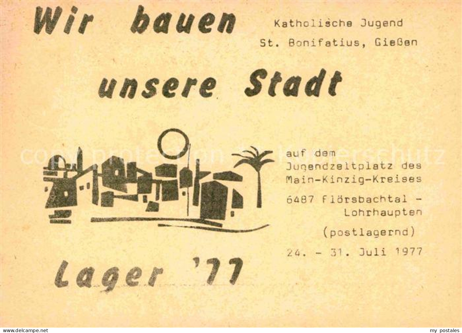Giessen Lahn Katholische Jugend St Bonifatius Wir bauen unsere Stadt Lager