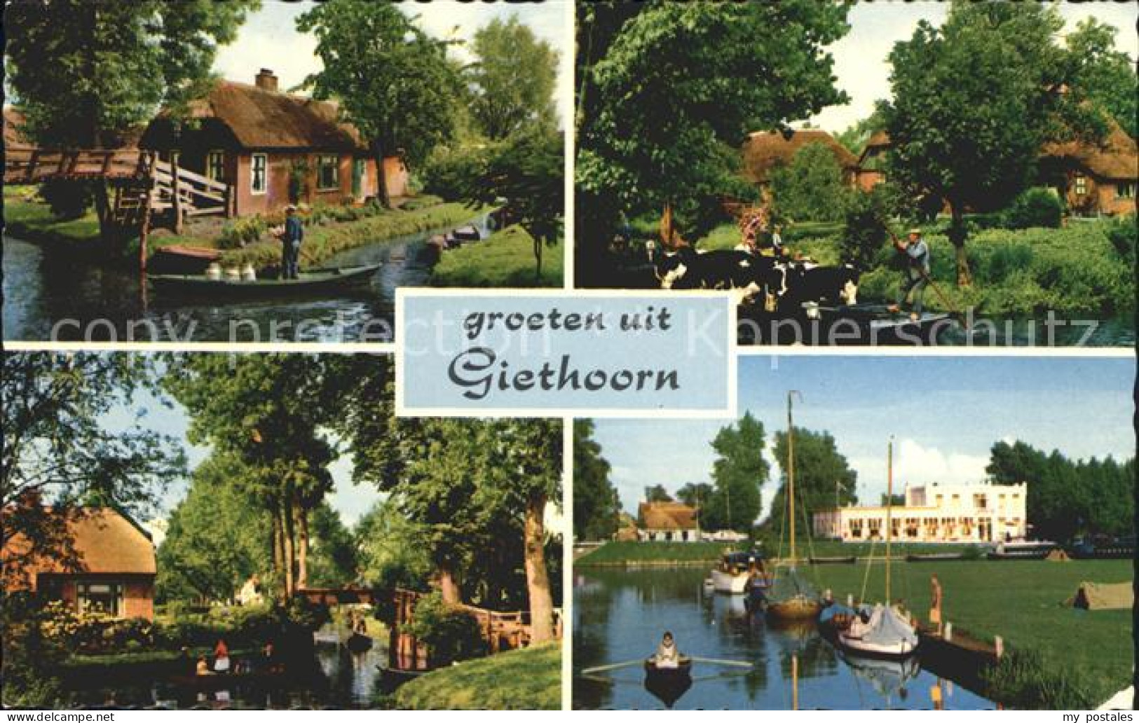 Giethoorn Bondshotel Cafe Restaurant Wapen Van Giethoorn Boote Kuehe