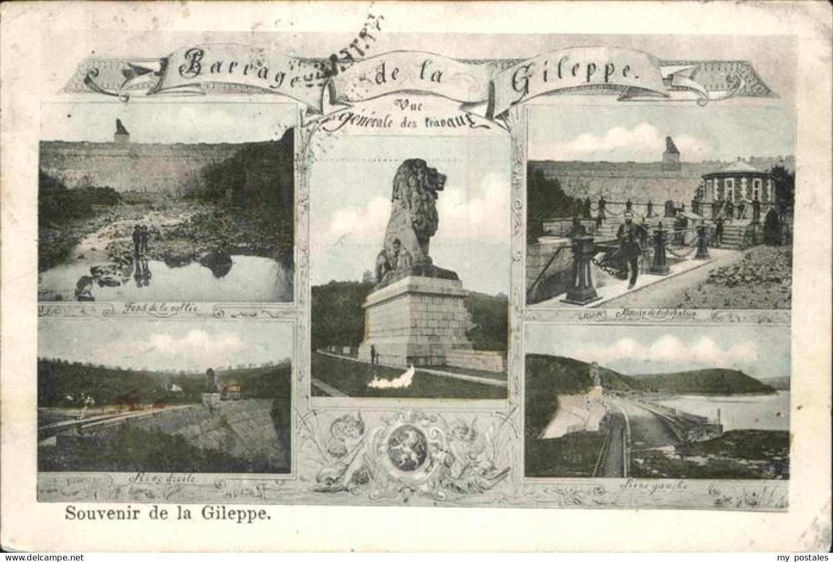 Gileppe Stausee Barrage Denkmal Wappen Loewe