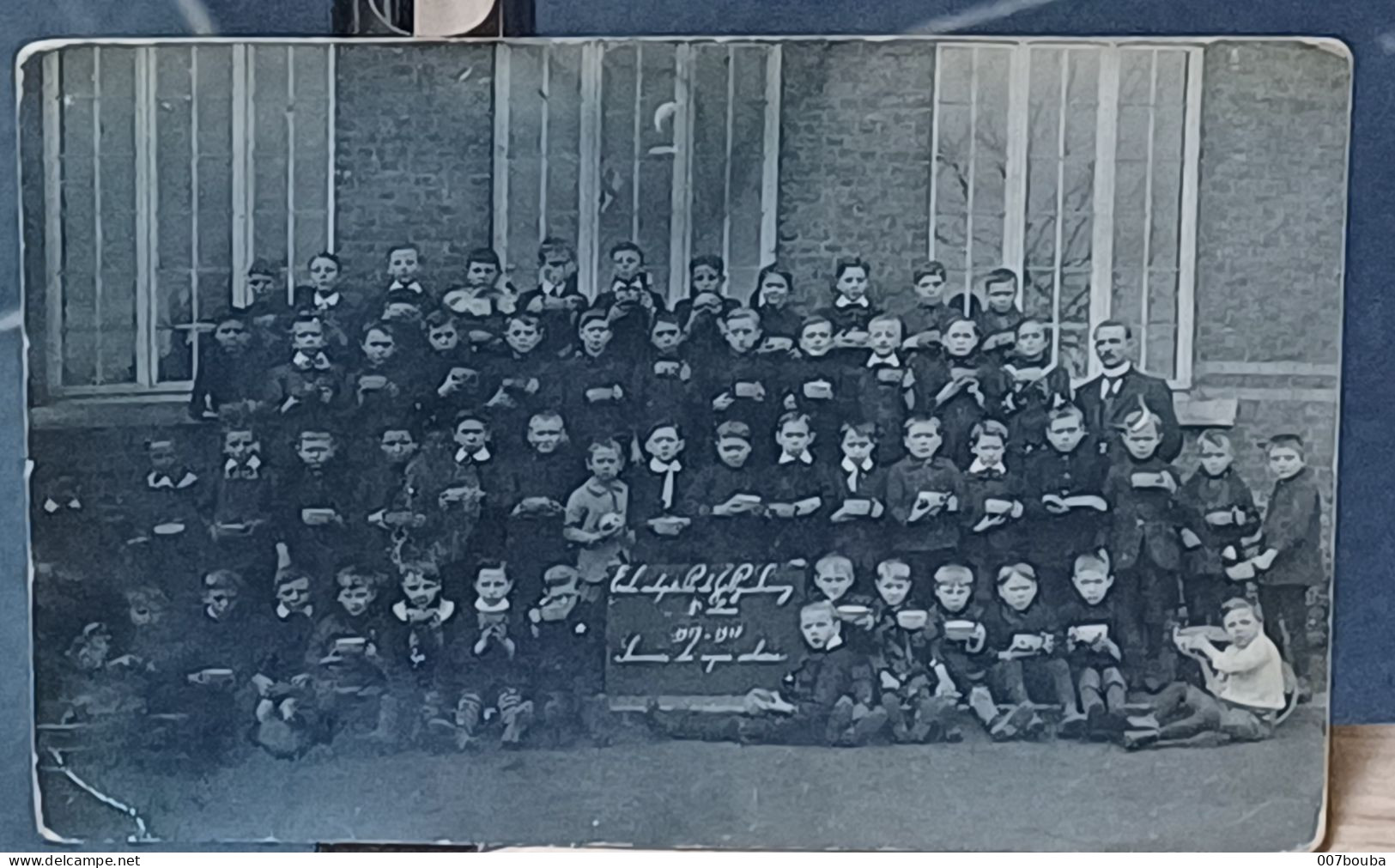 GILLY / ÉCOLE ADOPTABLE  DE GILLY LOUVY _ 1917-1918 _ SOUVENIR DU REPAS SCOLAIRE