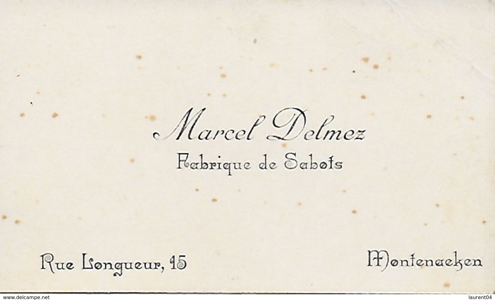 GINGELOM. MONTENAKEN.  FABRICANT DE SABOTS. MARCEL DELMEZ.