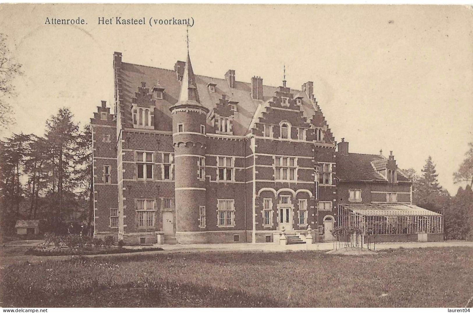 GLABBEEK ZUURBEMDE.  ATTENRODE. HET KASTEEL. VOORKANT.
