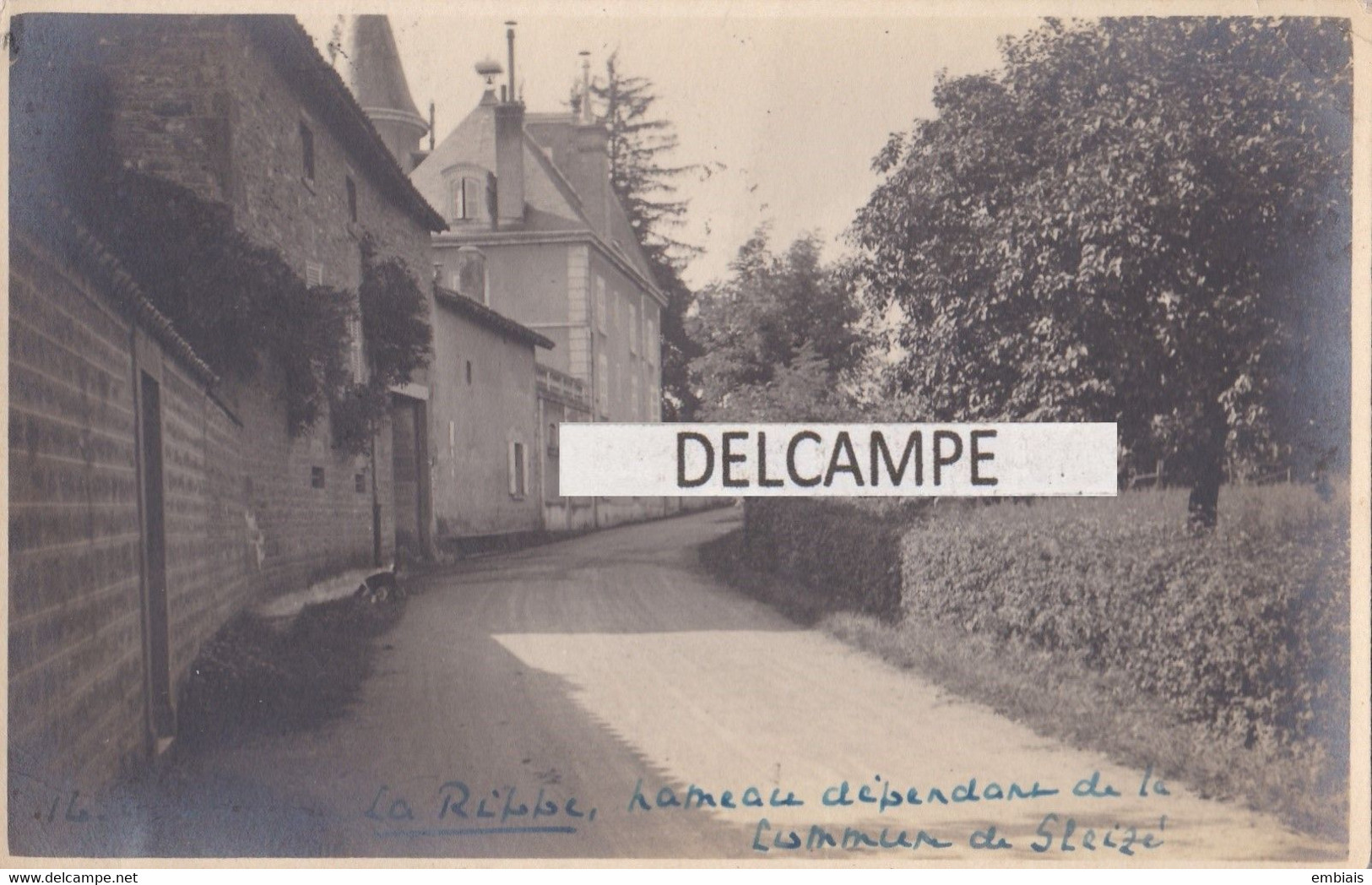 GLEIZE Hameau de la Rippe  - Carte photo privée 1924 avec indication manuscrite sur le dessus