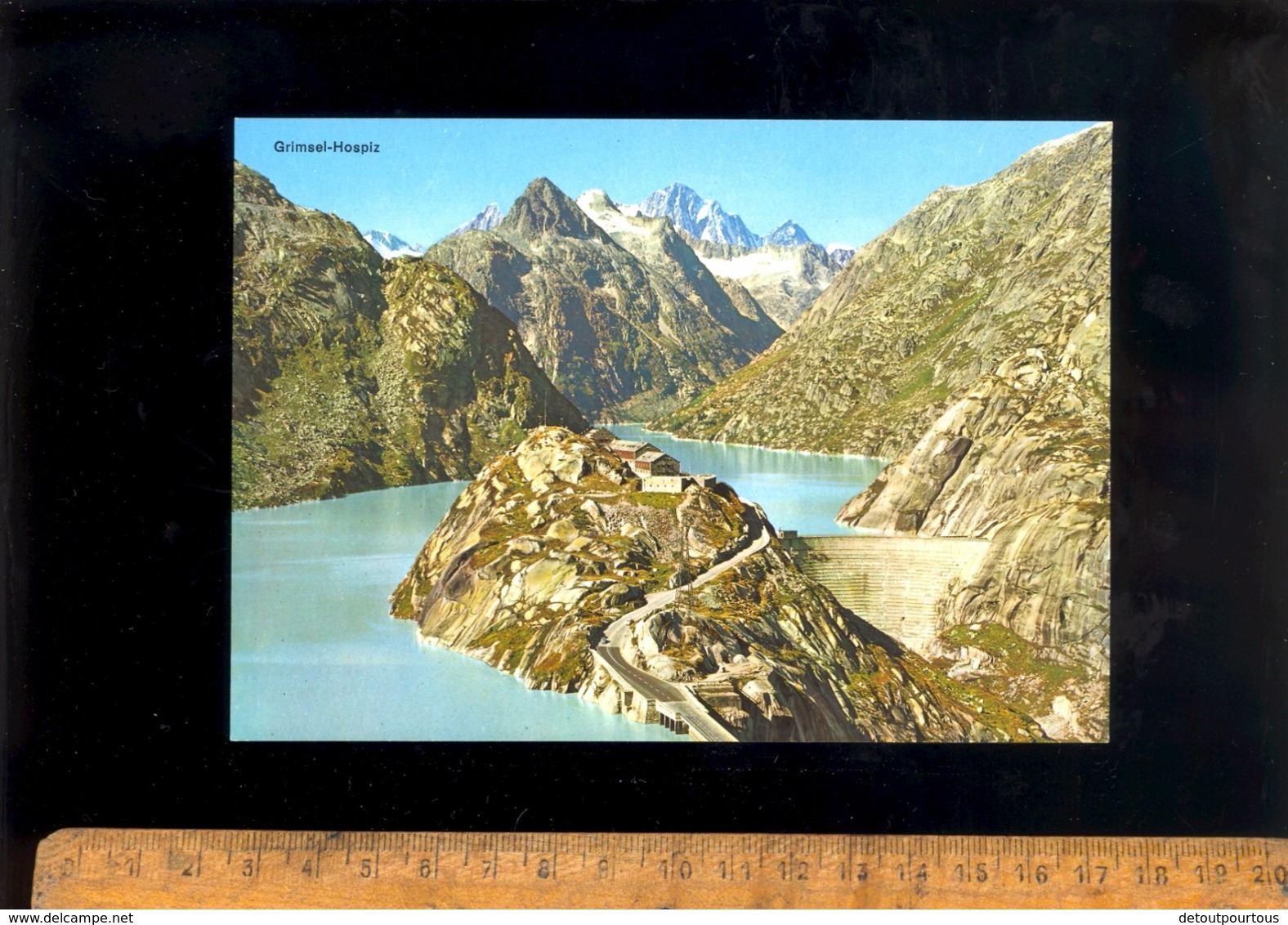 GLETSCH Obergoms GRIMSEL Hospiz gegen Finsteraarhorn   Wallis Valais