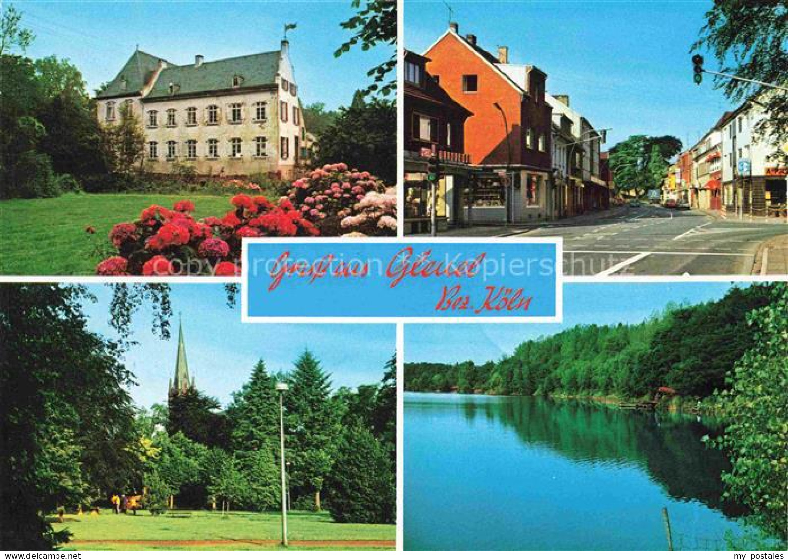 Gleuel Huerth NRW Schloss Kirche Seepartie Ortsblick