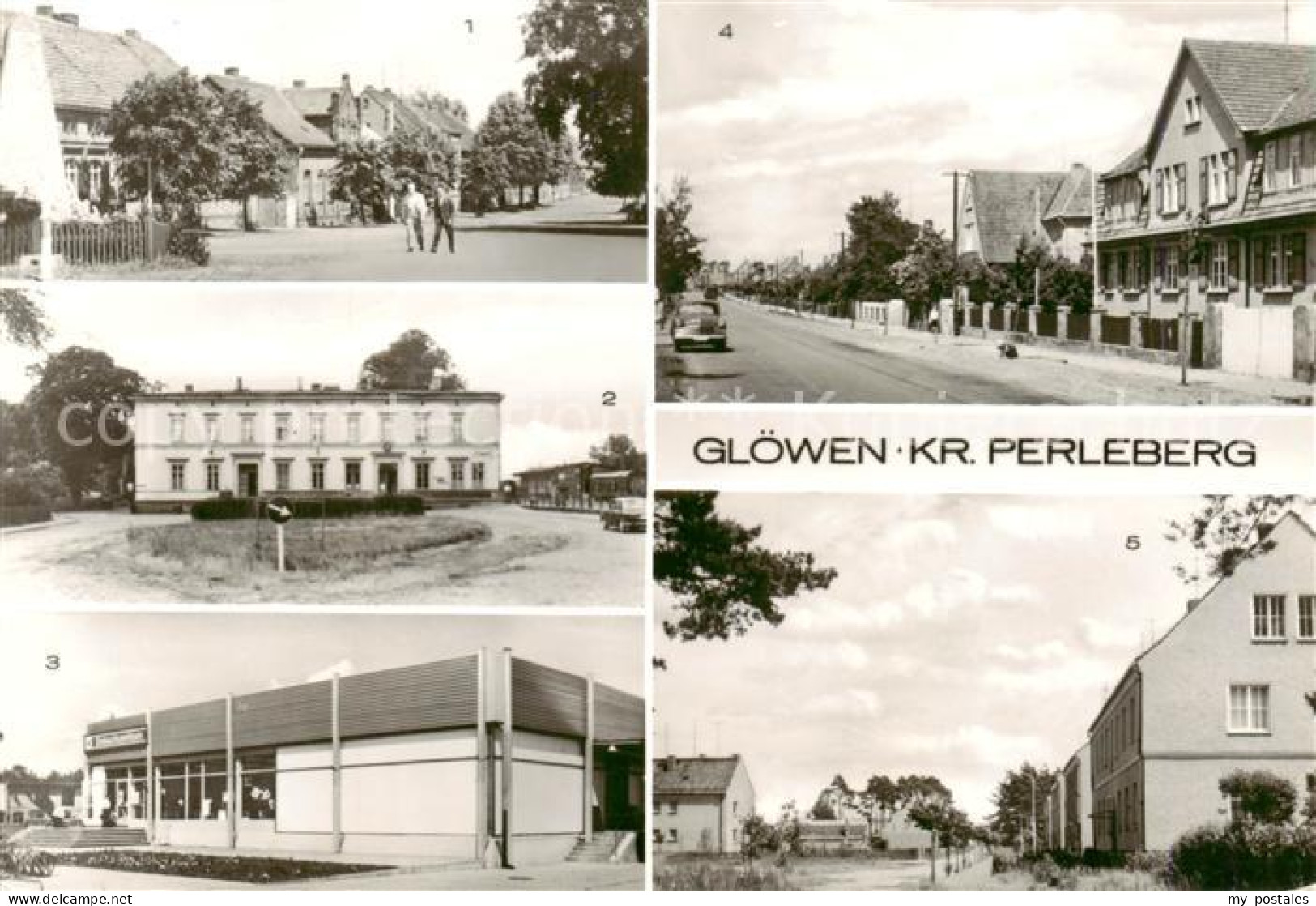 Gloewen Plattenburg Heinrich Heine Platz Bahnhof Konsum Einkaufszentrum Rat der