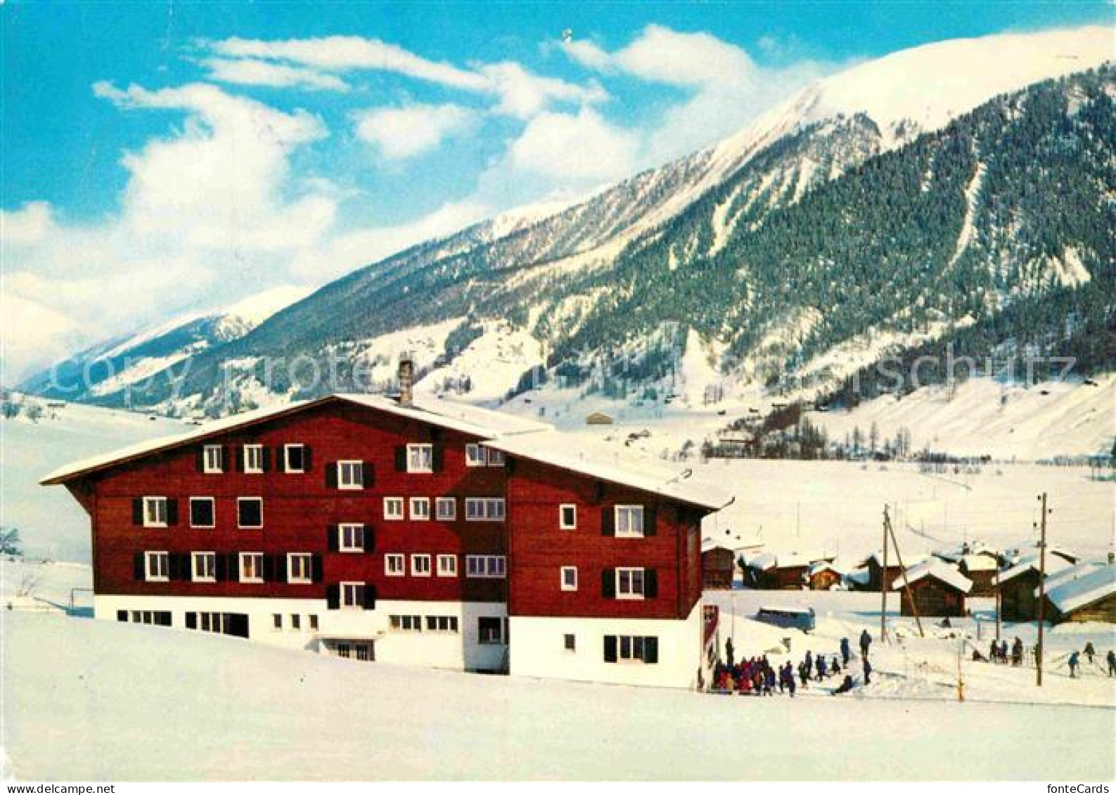 Gluringen Ferienheim Jungbrunnen Winterpanorama Alpen