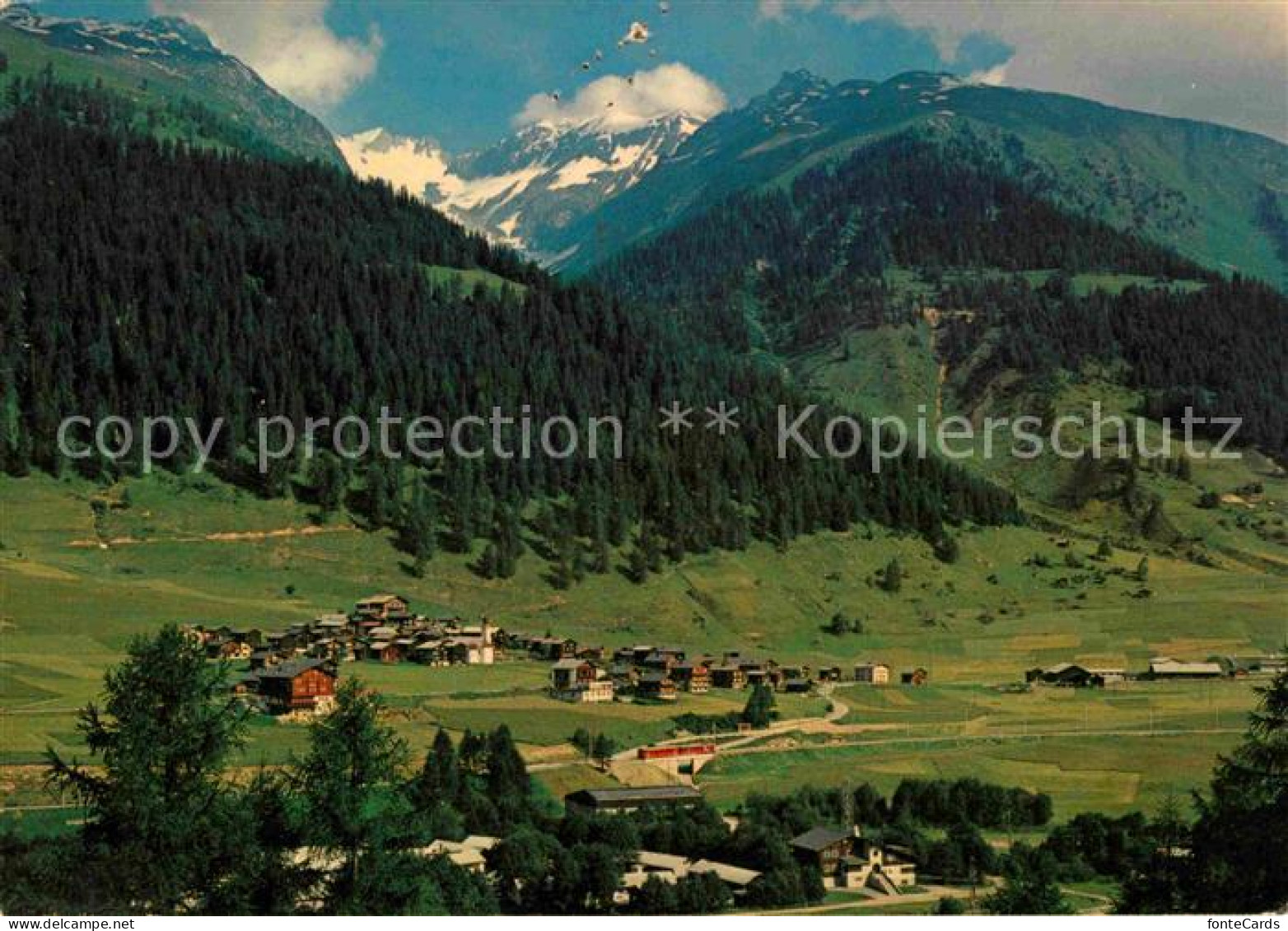 Gluringen Panorama mit Blick zum Galmihorn Hohe Gwaechte Berner Alpen