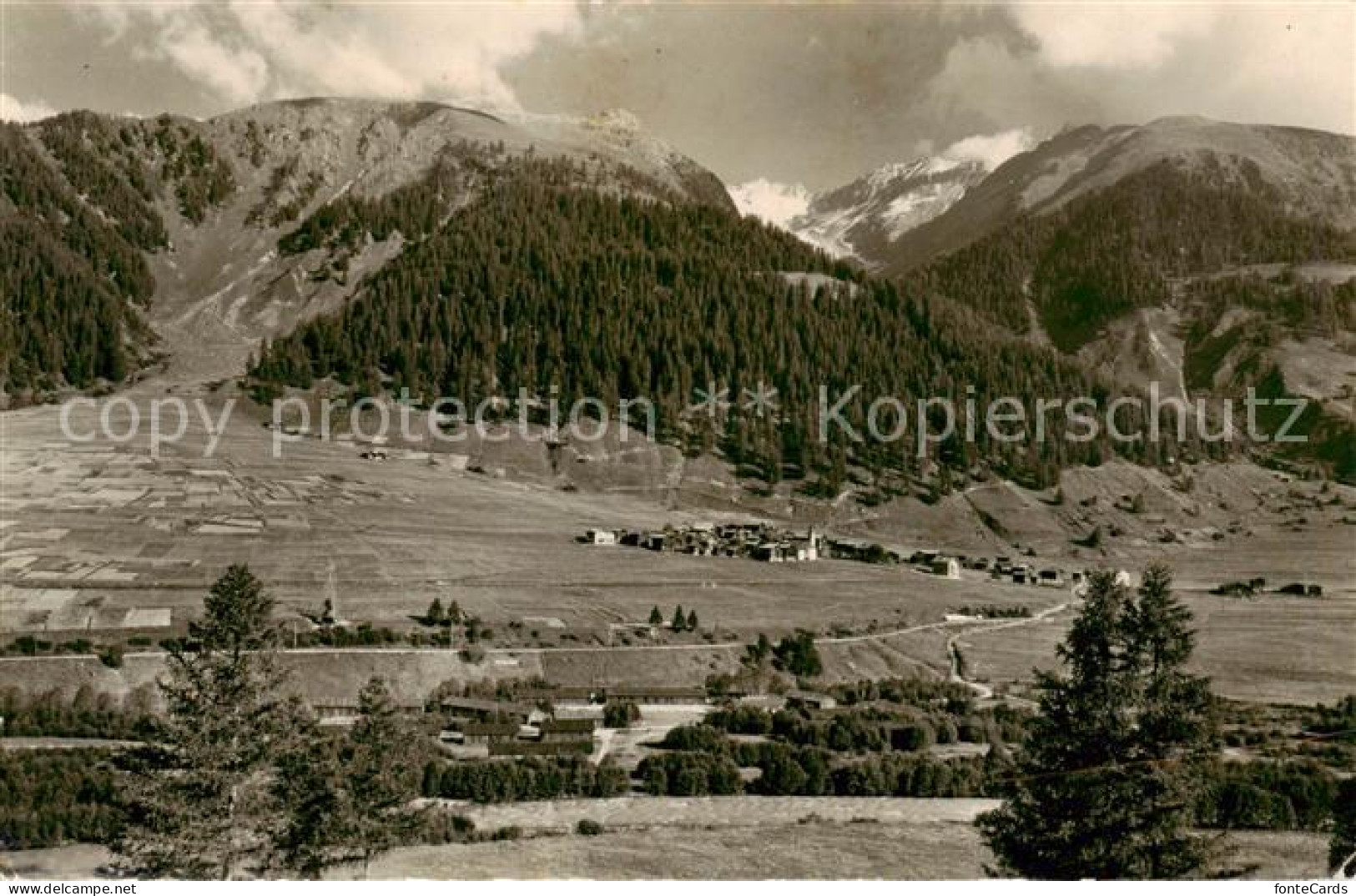 Gluringen VS im Goms mit Blick auf Galmlhorn und Firrenhorn