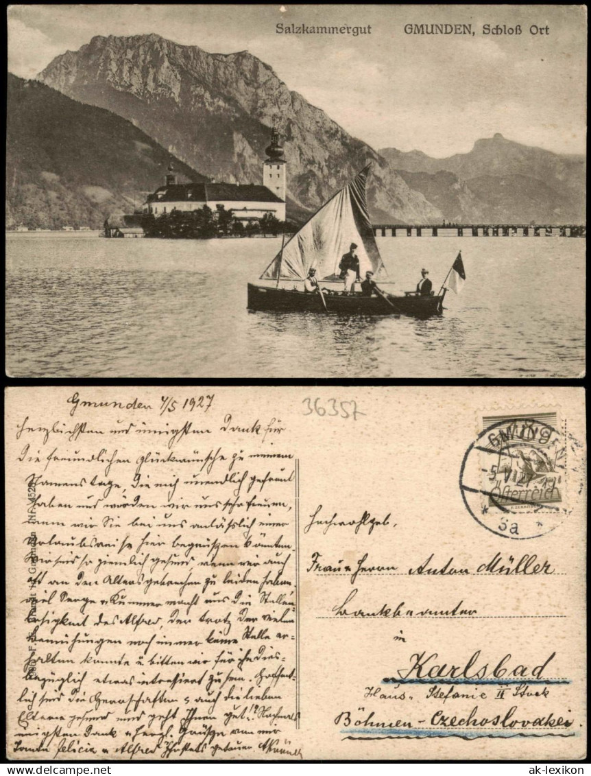 Gmunden-Ort-Gmunden (Salzkammergut) Orth Seeschloss Schloss Ort 1927