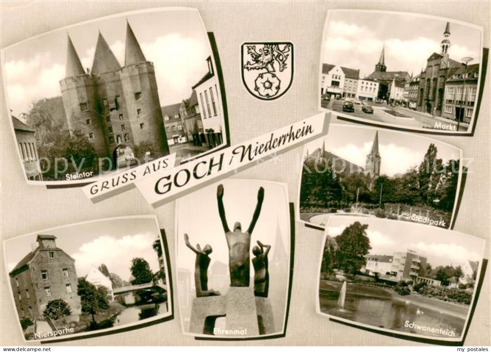 Goch Steintor Markt Stadtpark Schwanenteich Nierspartie