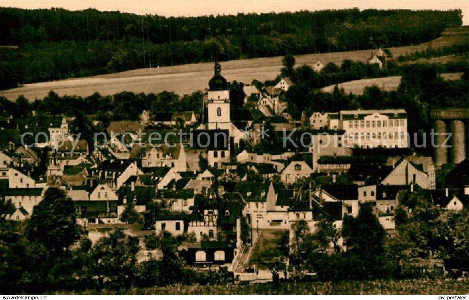 Goessnitz Schmoelln Ortsansicht mit Kirche