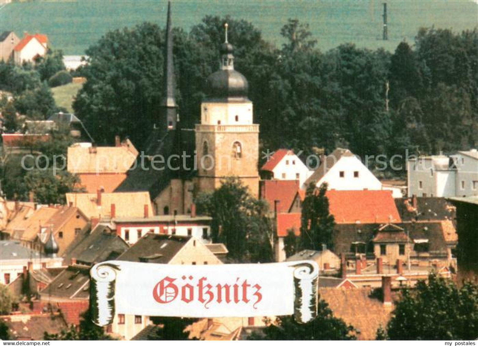Goessnitz Schmoelln Teilansicht m. Kirchturm