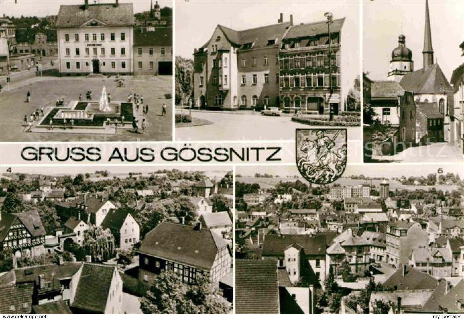 Goessnitz Thueringen Freiheitsplatz Postamt Waldenburger Strasse Teilansicht