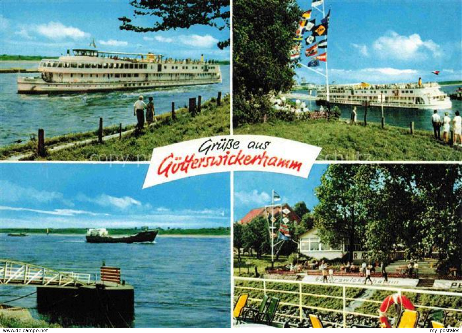 Goetterswickerhamm Voerde Niederrhein NRW Dampfer Anlegestelle Promenade