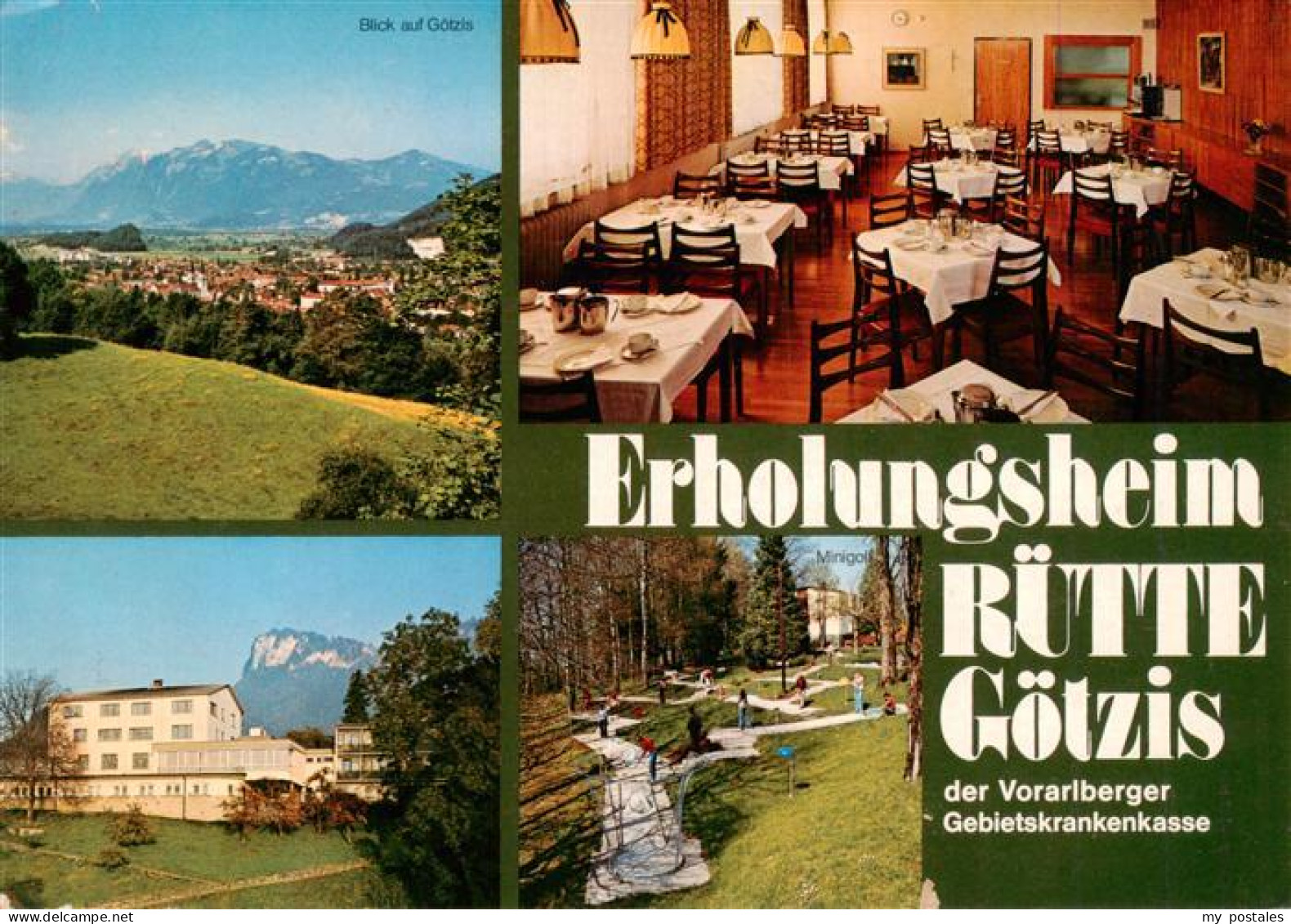 Goetzis Meschach Vorarlberg AT Panorama Erholungsheim Ruette Gastraum Minigolfan