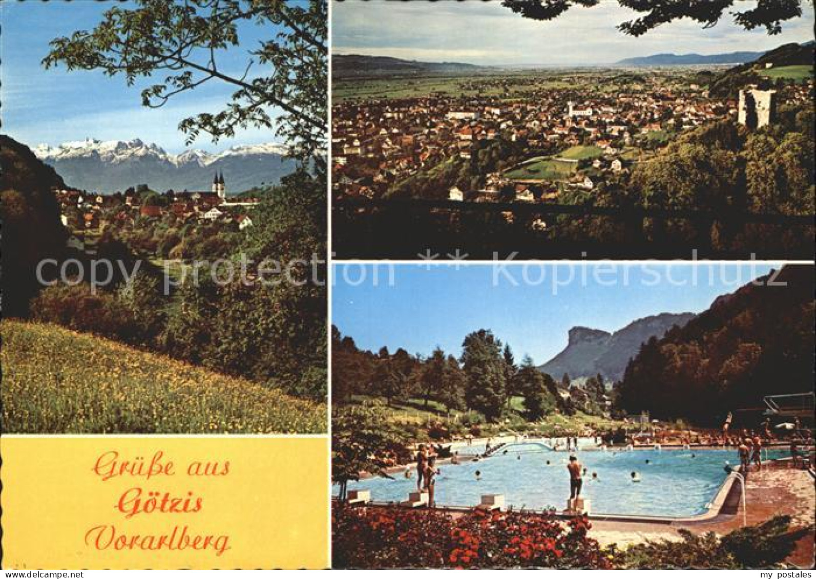 Goetzis Vorarlberg Ortsblick Totalansicht Schwimmbad