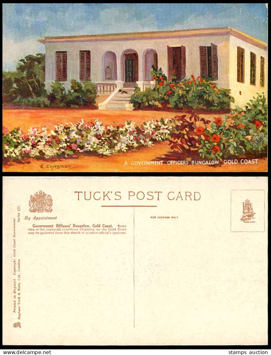Gold Coast A Government Officer's Bungalow E Cheesman c.1920 Old Tuck's Postcard