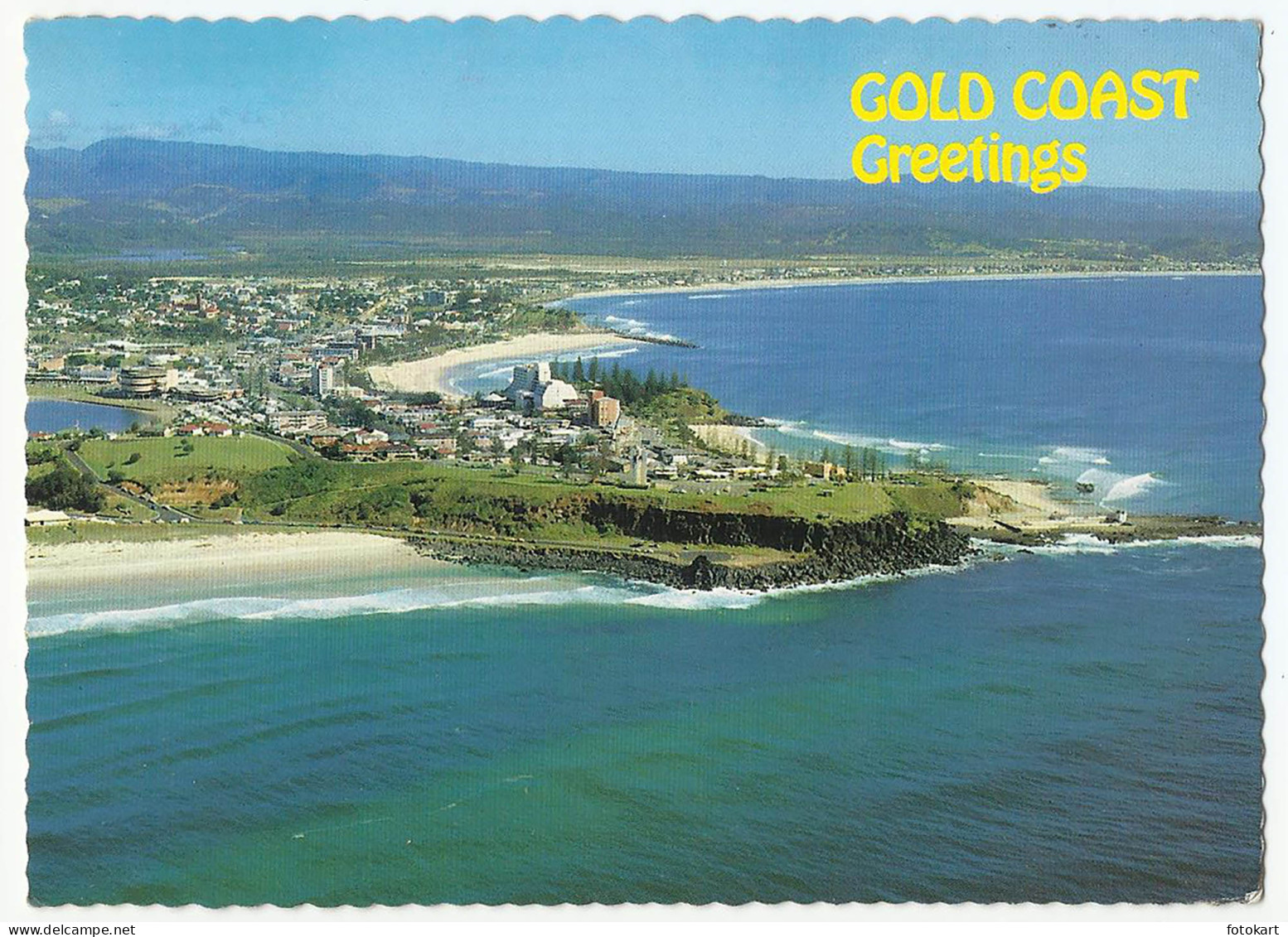 Gold Coast QLD Australia, Vintage PC, Greetings-Twin Towns, 1982