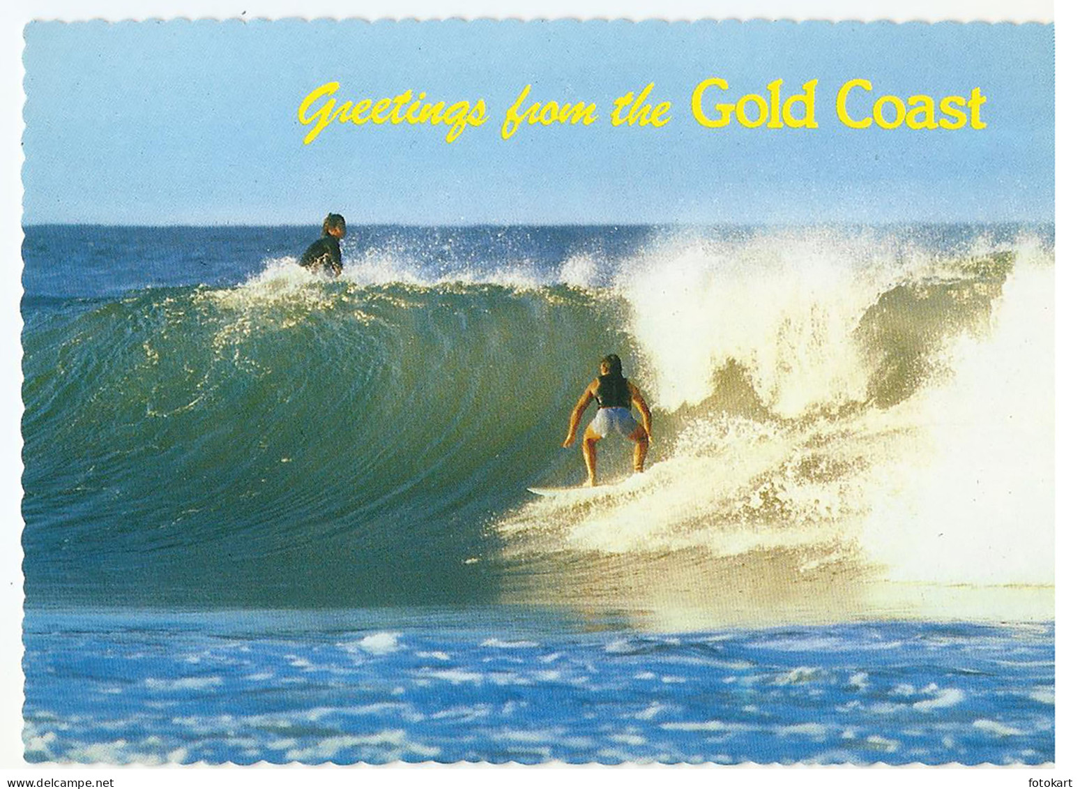 Gold Coast QLD Australia, Vintage PC, Greetings-View of Surfers
