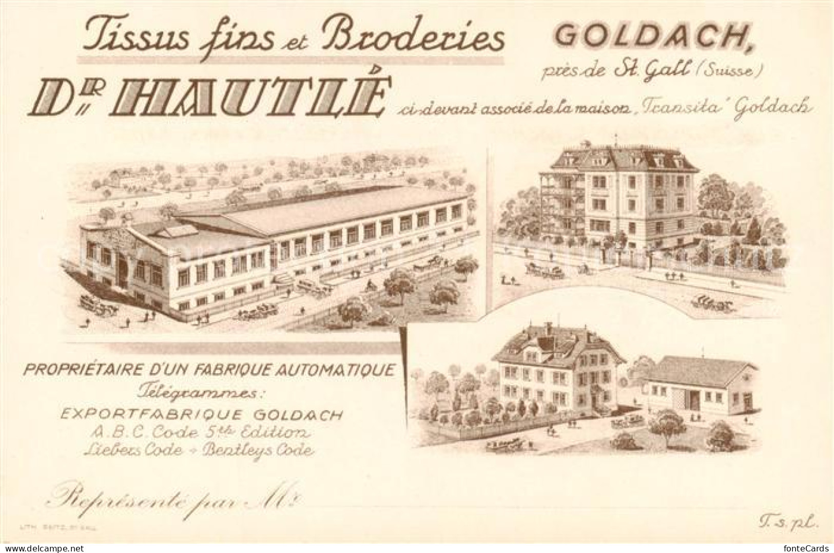 Goldach  Rorschach SG Exportfabrique Goldach Tissus fins et Broderies