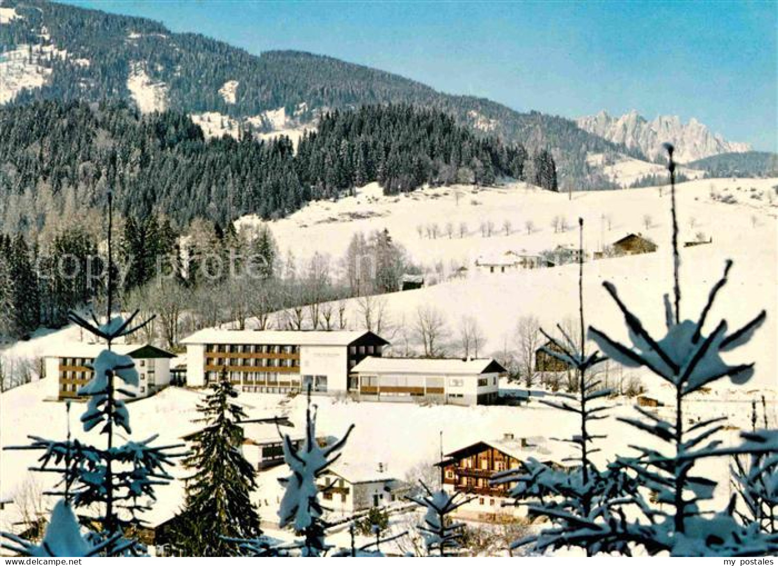 Goldegg Erholungsheim Genesungsheim Winterpanorama Alpen Hochkoenig Manndlwaende