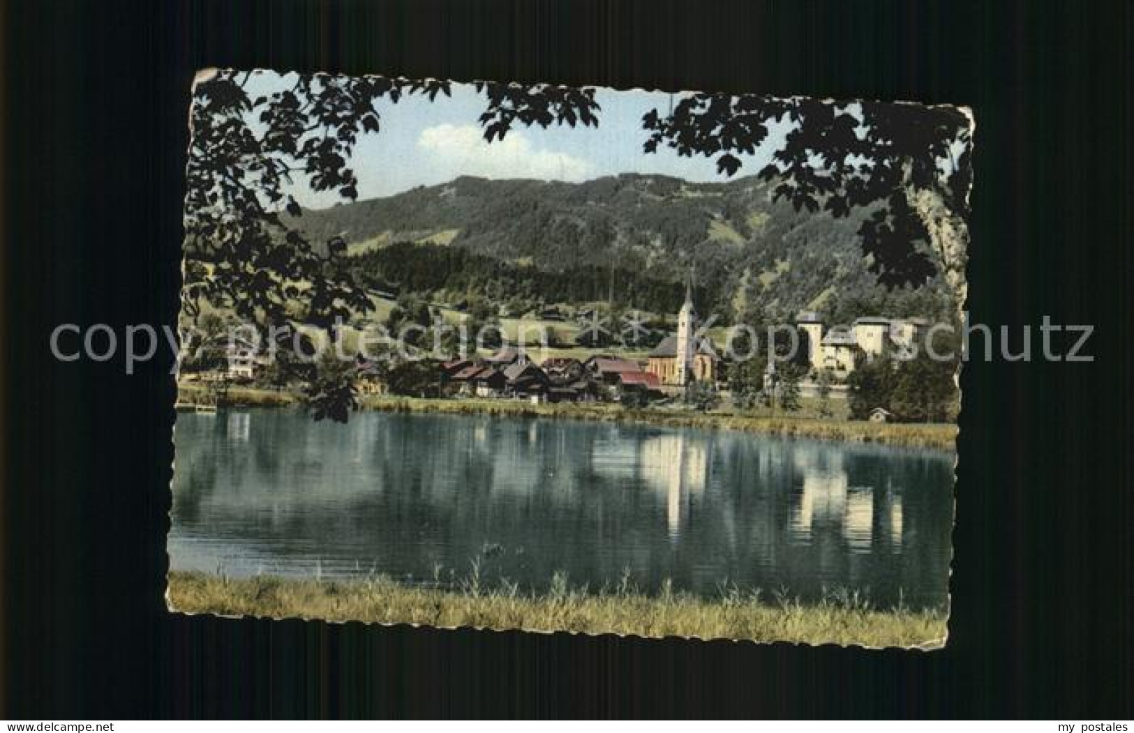 Goldegg Uferpartie am See Hoehenluftkurort