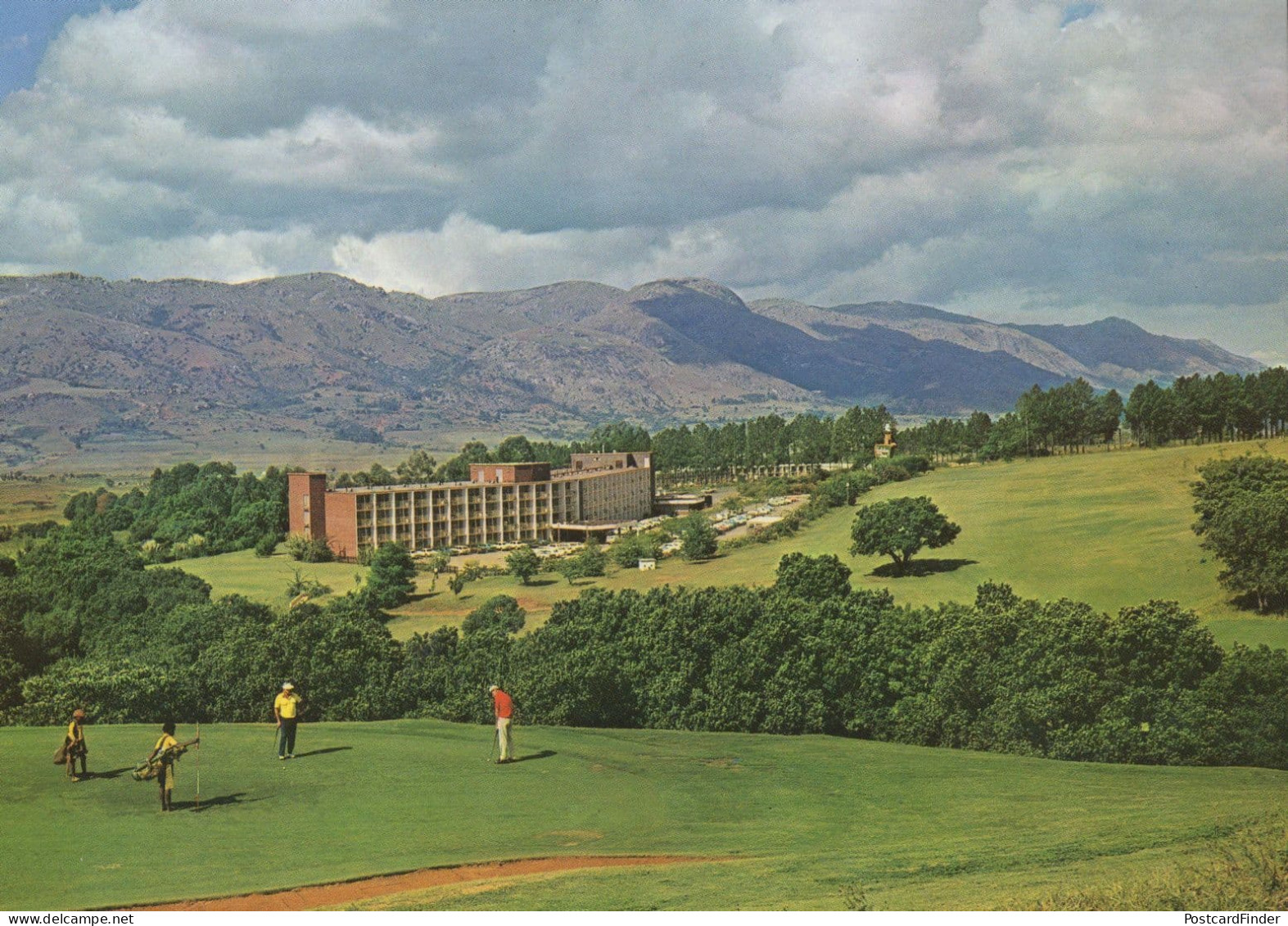 Golf African Golfers at Ezulwini Valley Swaziland Postcard