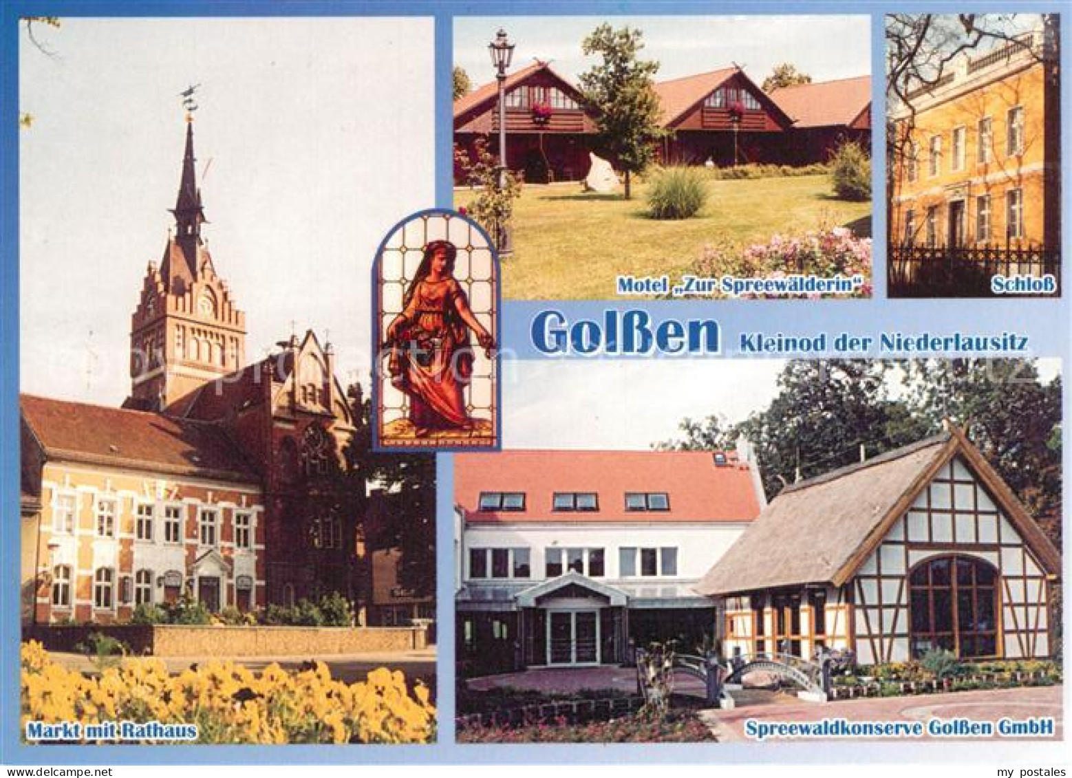 Golssen Motel Zur Spreewaeldlerin Schloss Markt Rathaus