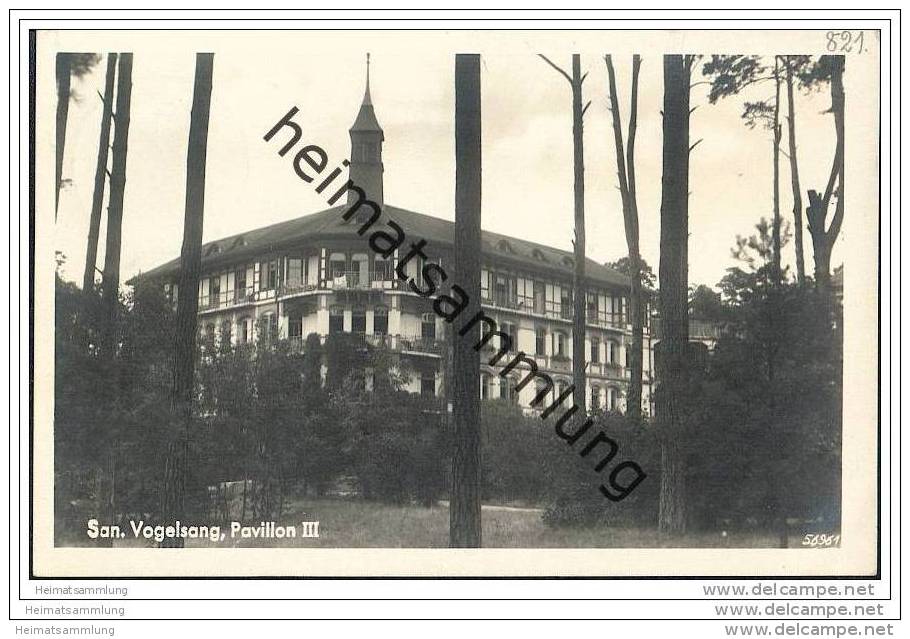 Gommern - Sanatorium Vogelsang - Pavillon III - Foto-AK
