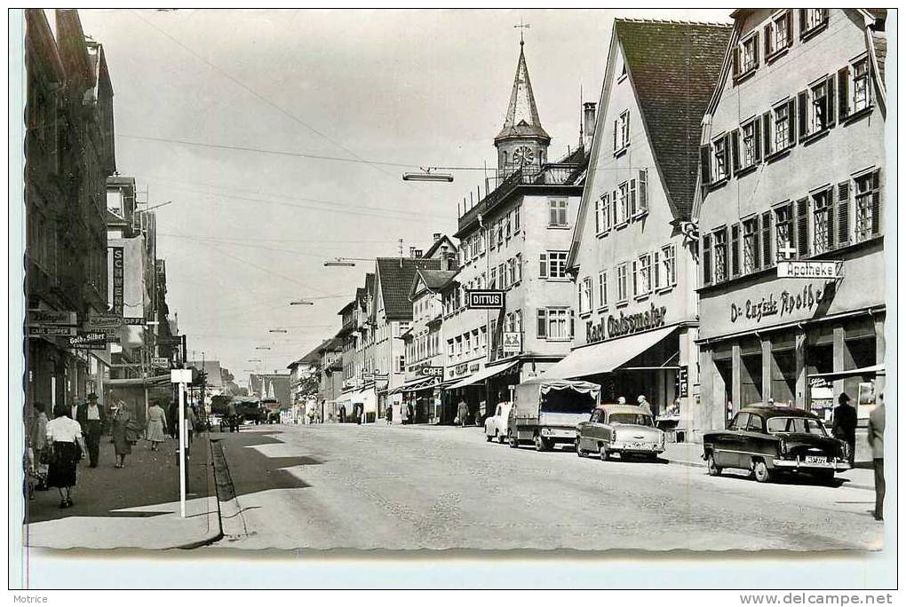 GÖPPINGEN  -  Hauptstrasse mit Stadtkirche.