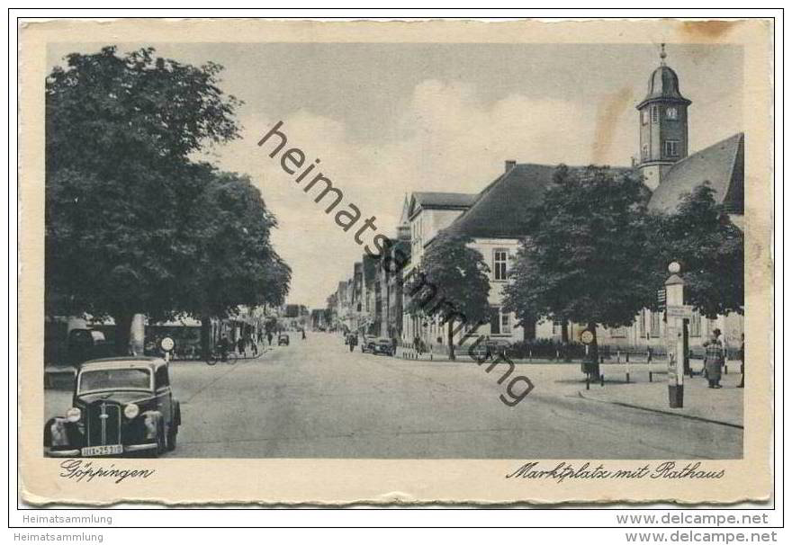 Göppingen - Marktplatz mit Rathaus - Feldpost