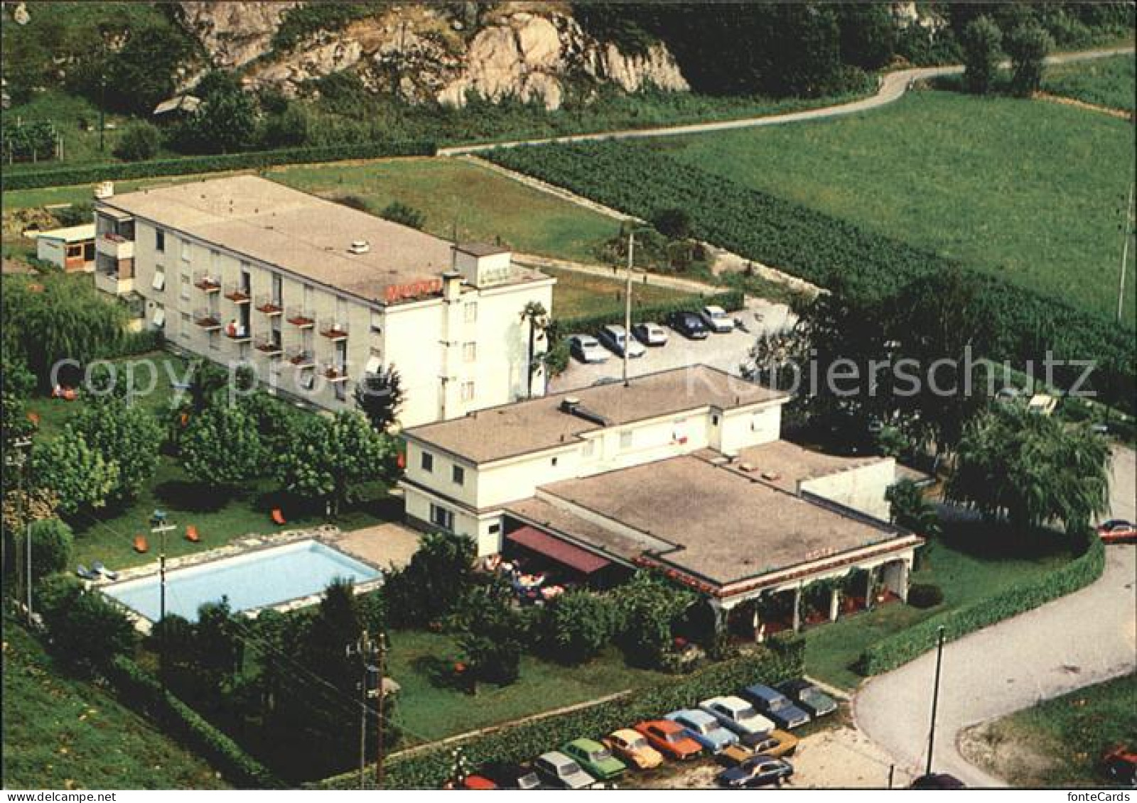 Gordola Motel Lago Maggiore Fliegeraufnahme