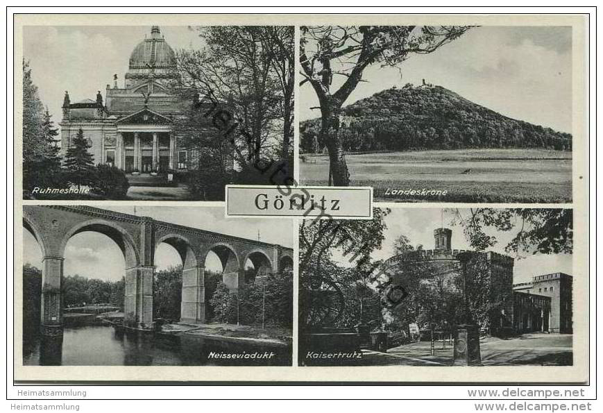 Görlitz 40er Jahre - Ruhmeshalle - Neisseviadukt