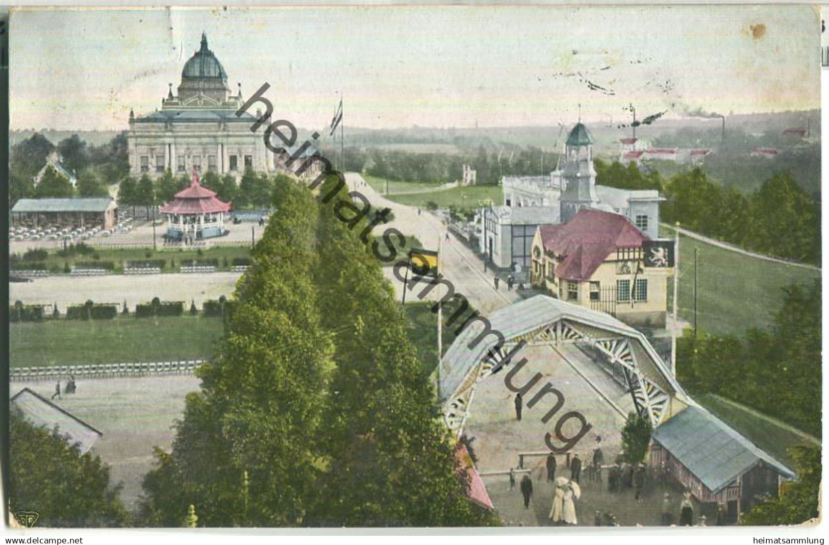 Görlitz - Amtliche Postkarte der Niederschlesischen Gewerbe- und Industrie-Ausstellung 1905 - Haupteingang