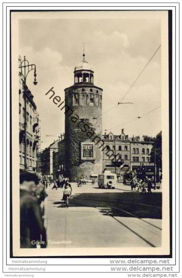 Görlitz - Frauenturm - Foto-AK 50er Jahre