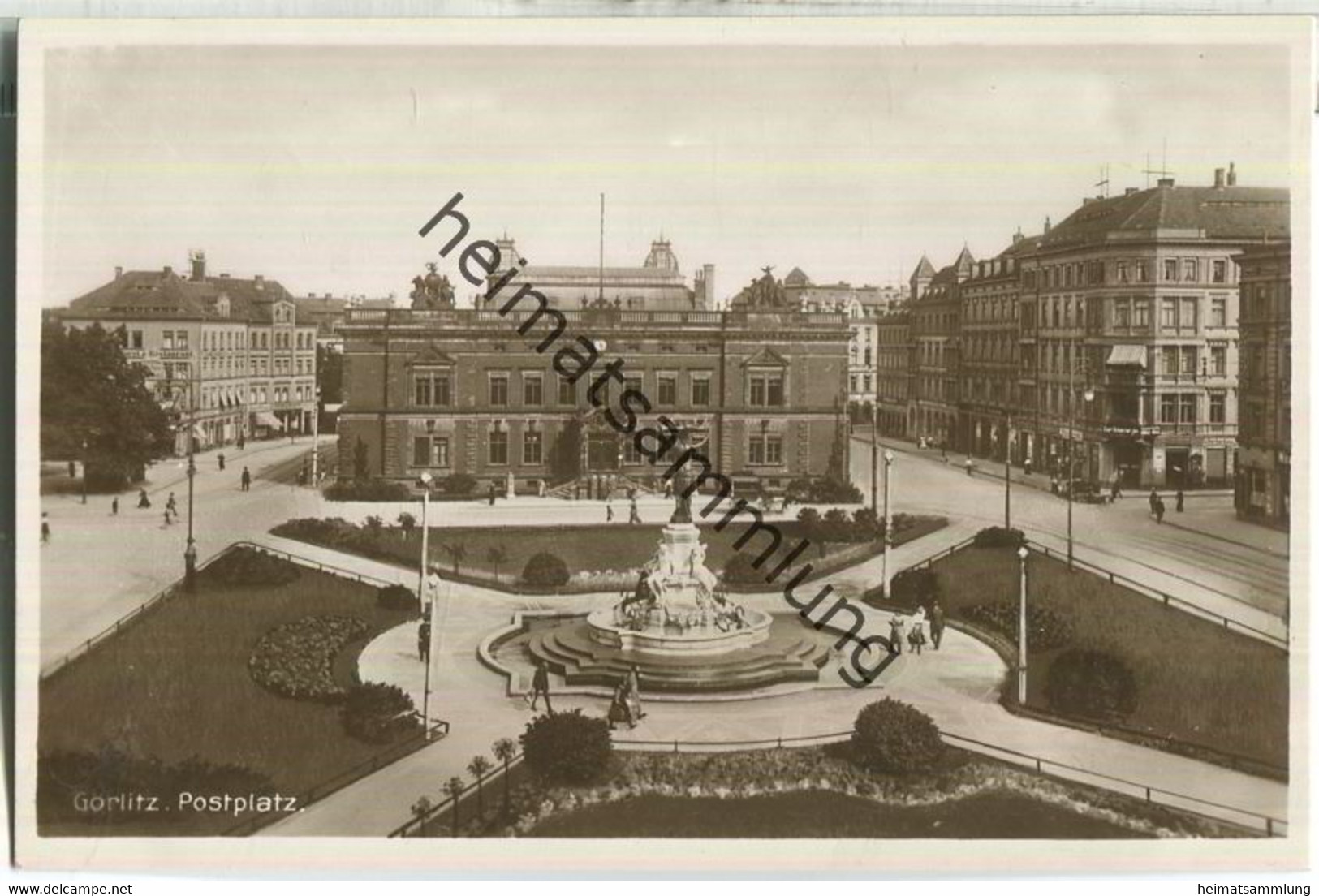 Görlitz - Postplatz - Verlag Karl Simon Görlitz - Foto-AK ca. 1930