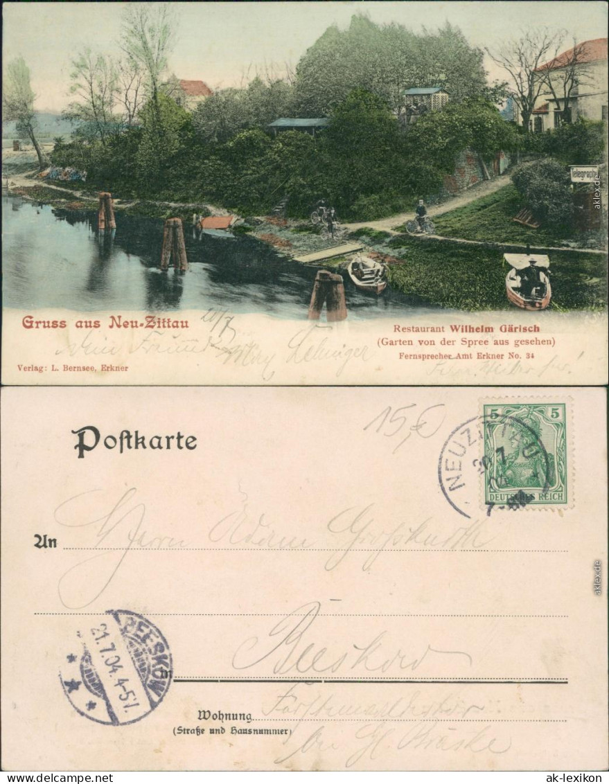 Gosen-Neu Zittau Restaurant Wilhelm Gärisch b Berlin Spreenhagen 1904
