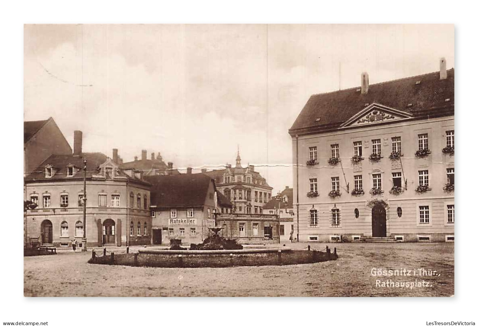 Gössnitz, Rathausplatz, CPA, Allemagne