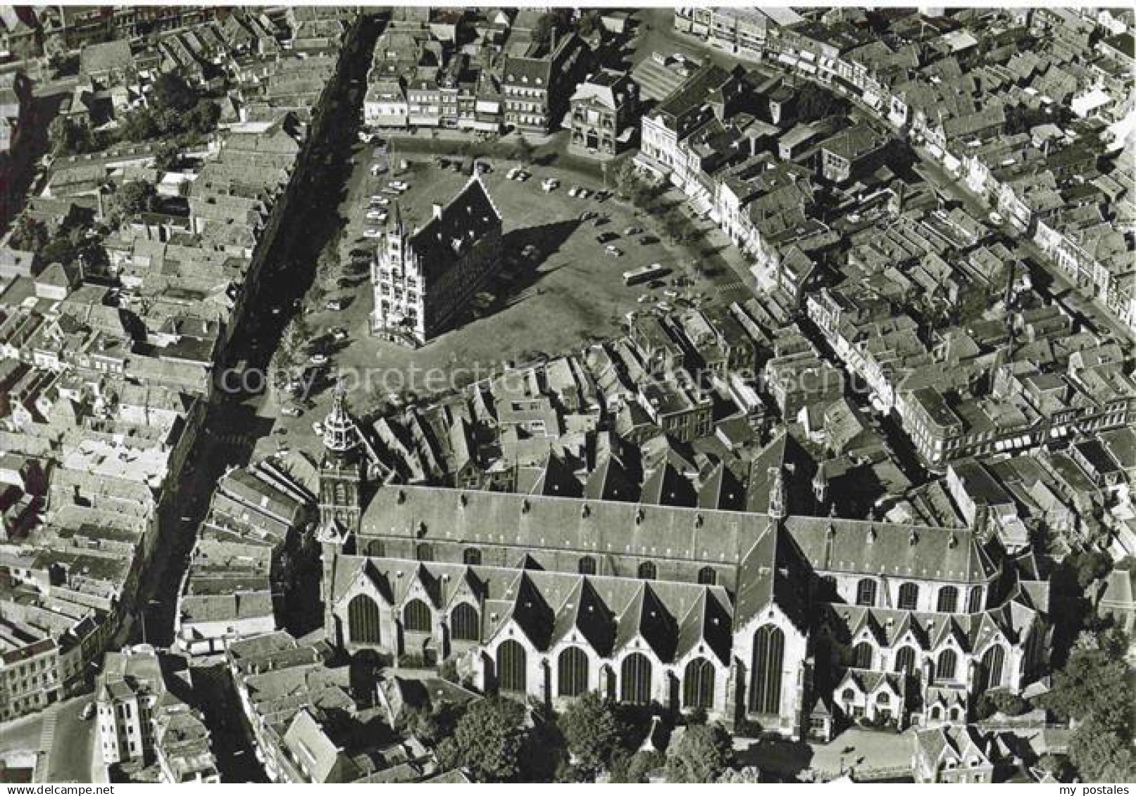 GOUDA NL St Johns Church and Gouda Fliegeraufnahme