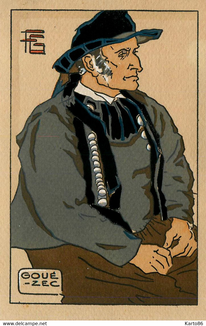 gouézec * CPA illustrateur G. GEO FOURRIER géo fourrier * vieux bragou braz