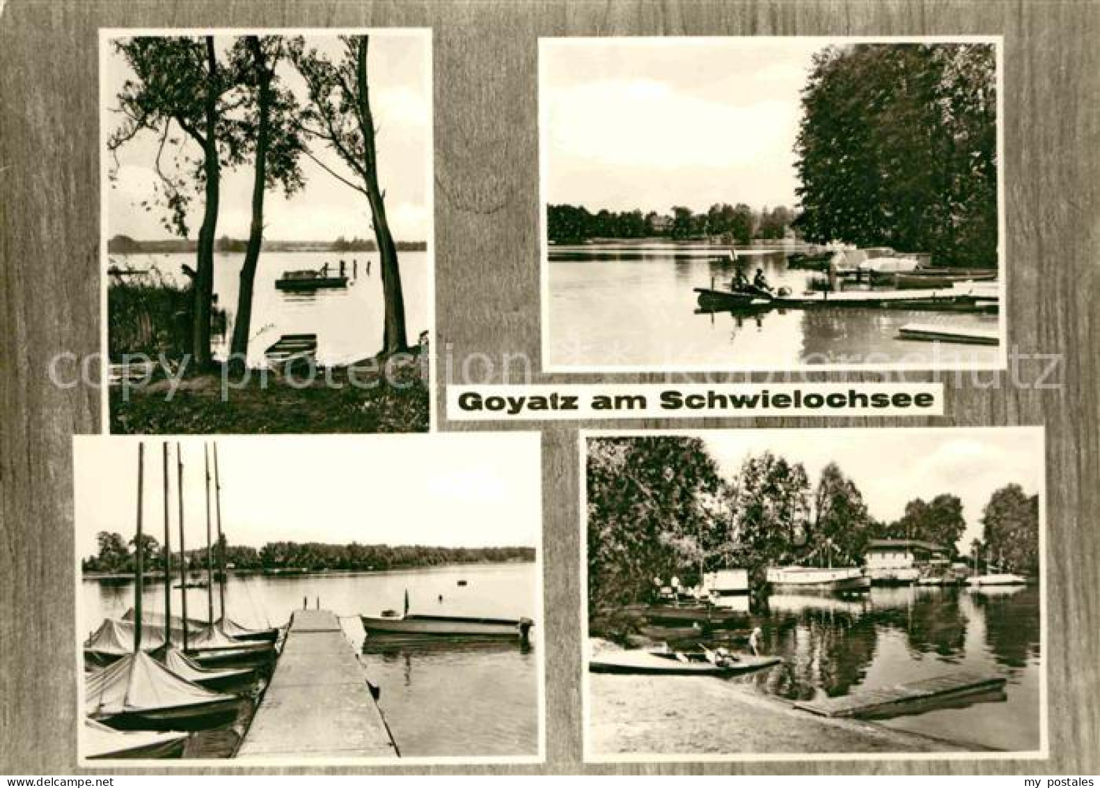 Goyatz Partien am See Bootsanleger Handabzug