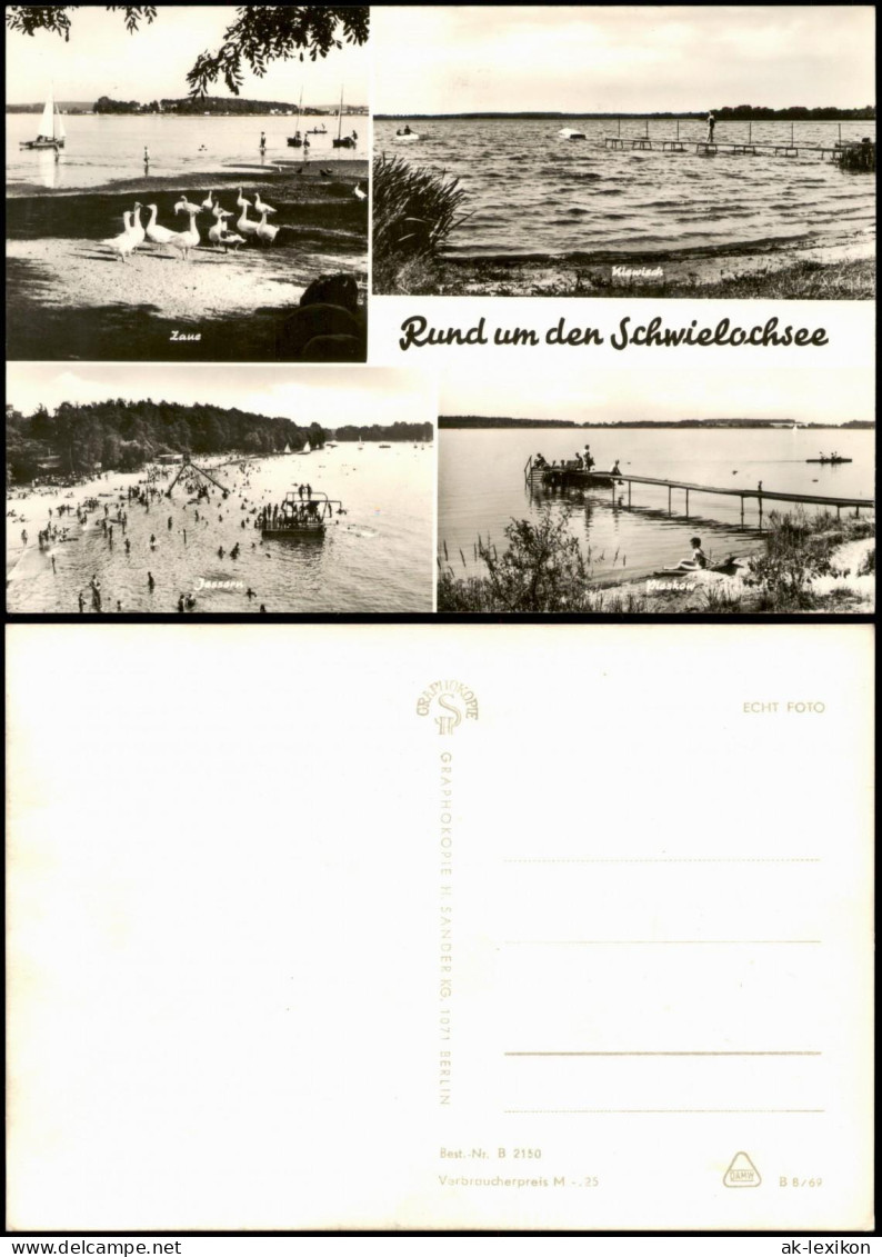 Goyatz-Schwielochsee Rund um den Schwielochsee DDR Mehrbildkarte 1969