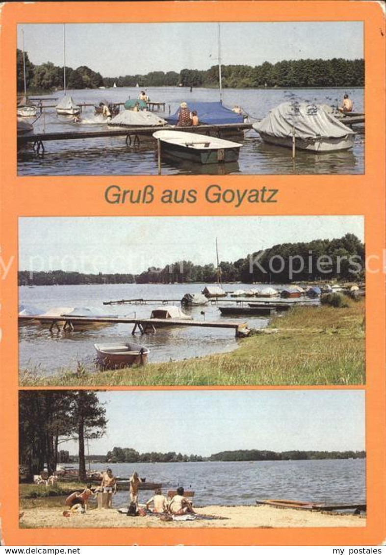 Goyatz Uferpartie am See Bootsanleger Strand