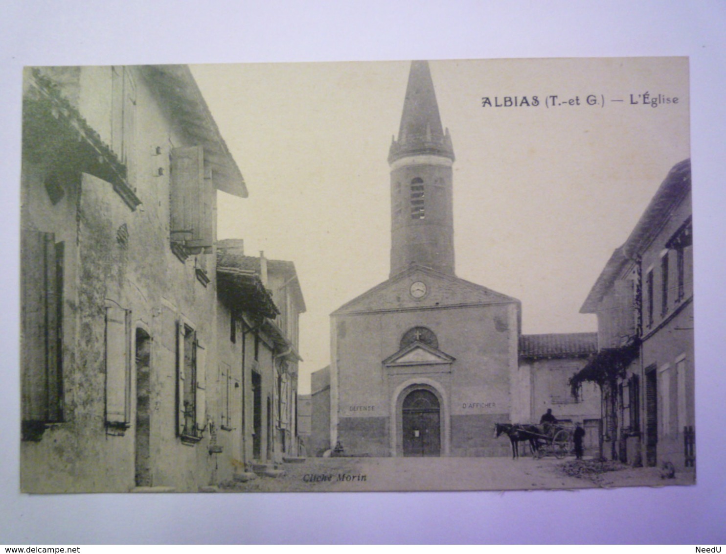 GP 2019 - 1365  ALBIAS  (Tarn-et-Garonne)  :  L'EGLISE   1925    XXX